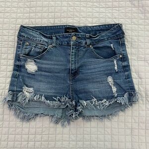 Distressed Denim Shorts